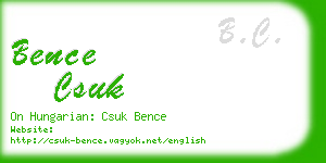 bence csuk business card